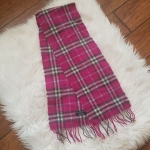 Burberry Accessories - Authentic BURBERRY 100% Cashmere Pink Plaid Scarf Burberry Accessories - Authentic BURBERRY 100% Cashmere Pink Plaid Scarf